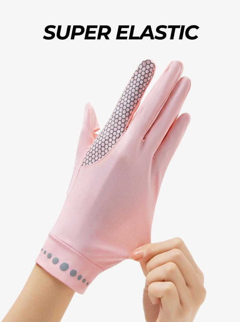 Women's Driving Gloves,Non-Slip Sun Protection Summer Uv Protection Long Gloves - Image 4